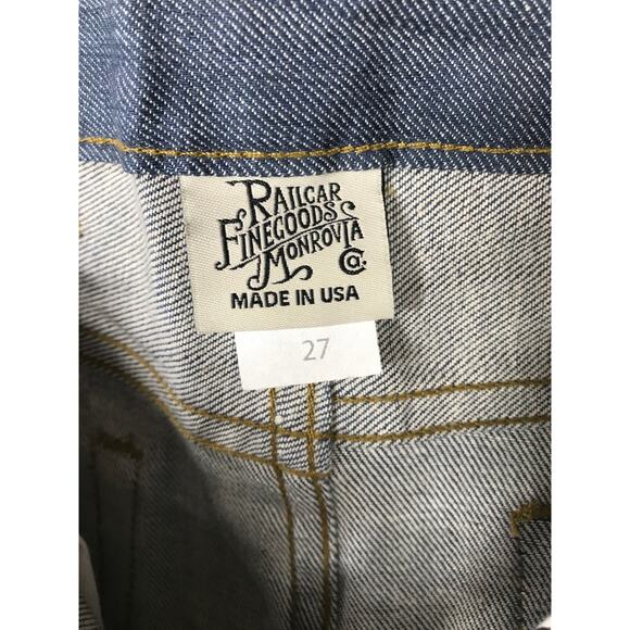 Railcar Fine Good Womens Monrovia Made USA Selvedge Raw Denim Jean Vixen Skinny - Picture 8 of 13